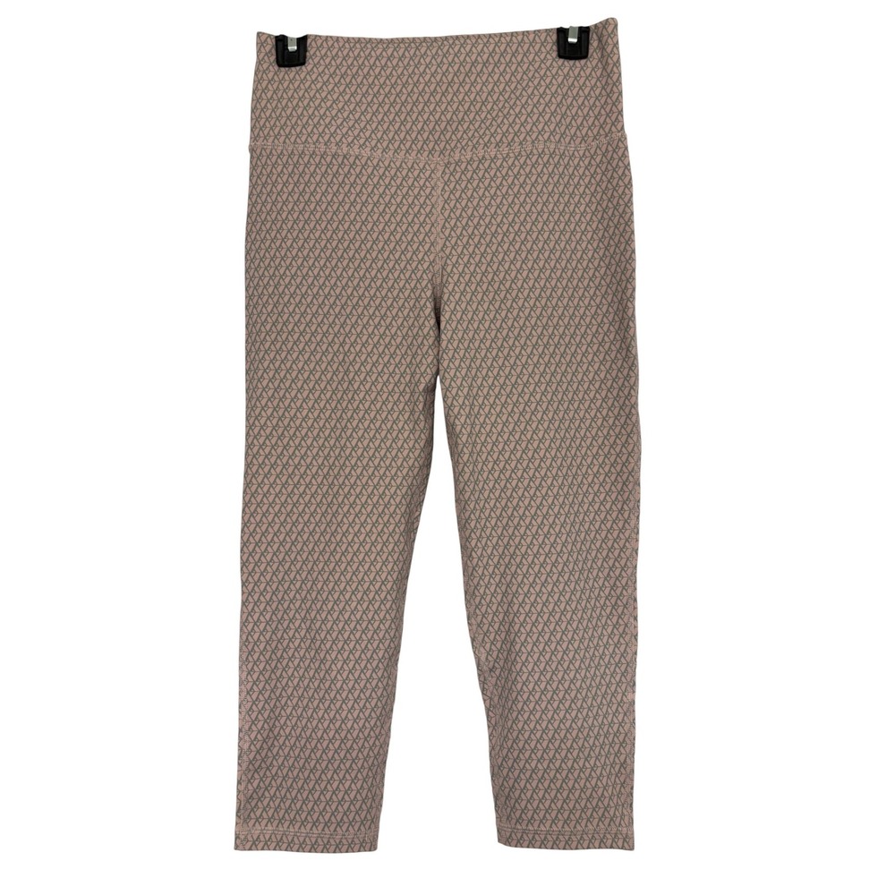 NEW Mono B High Waisted Capri Leggings Pink Green APH-A08117 Medium